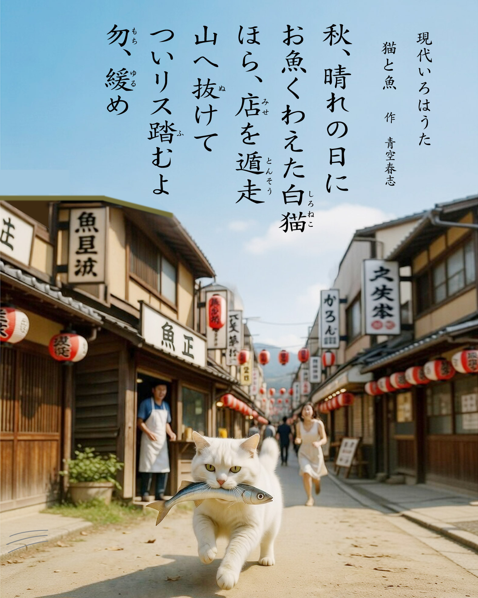 現代いろはうた　猫と魚