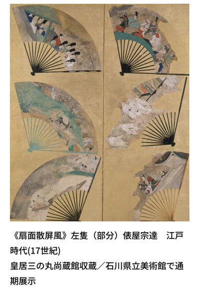 俵屋宗達の扇絵の写真