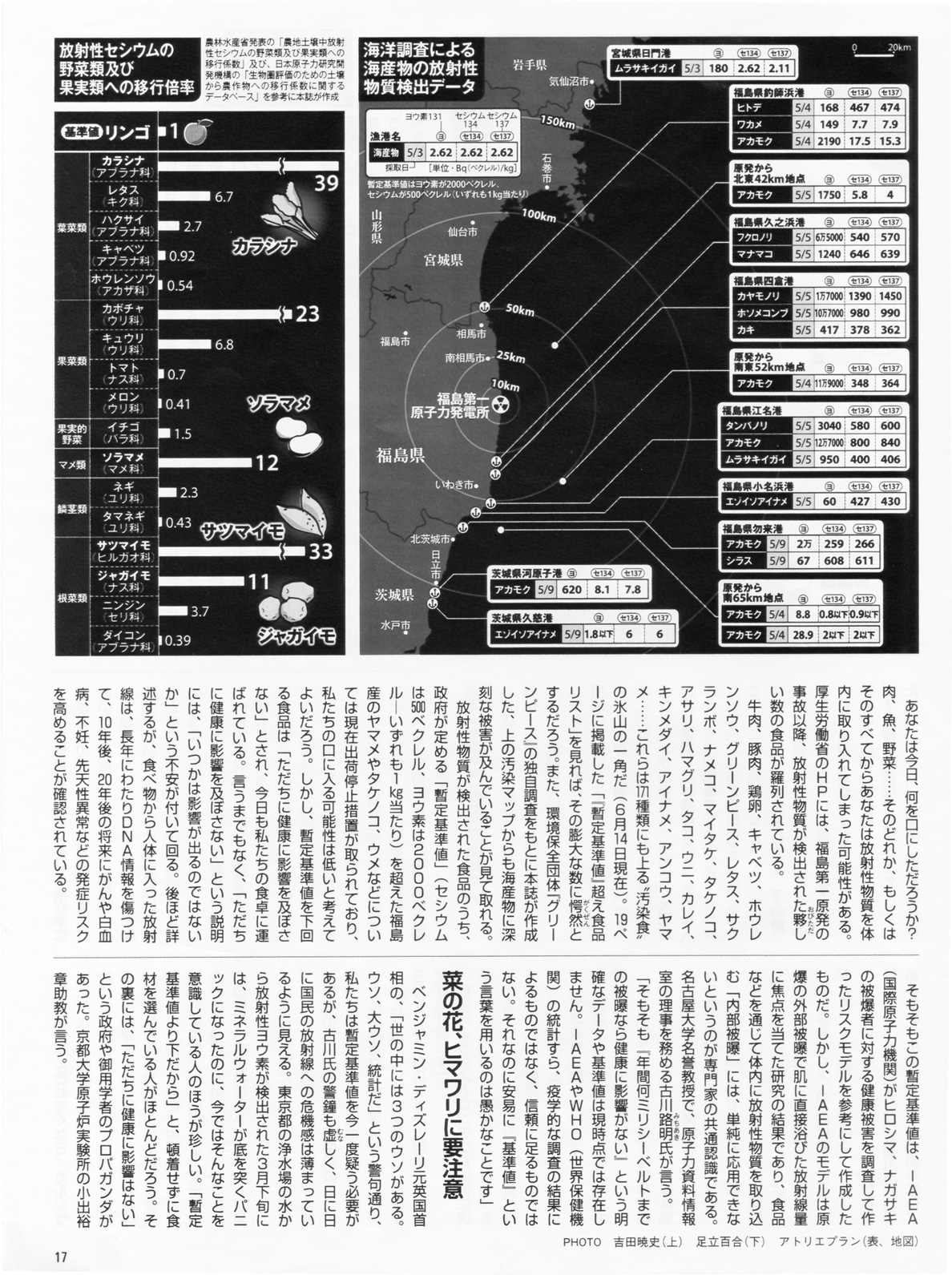 放射線汚染食「食べてはいけない」全リスト2